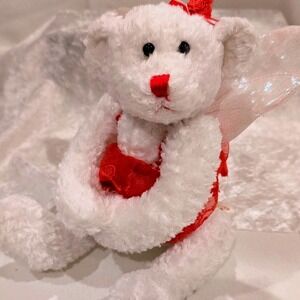 VTG Dan Dee Collectors White Bear with Wings Holiday White Small bear‎ 10' Clean